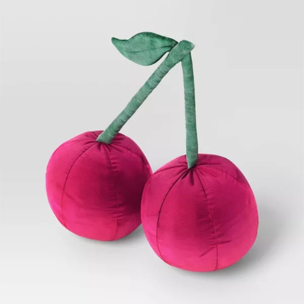 Cherries Throw Pillow Berry